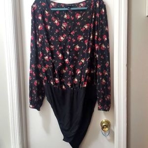 Torrid Floral Bodysuit NWOT